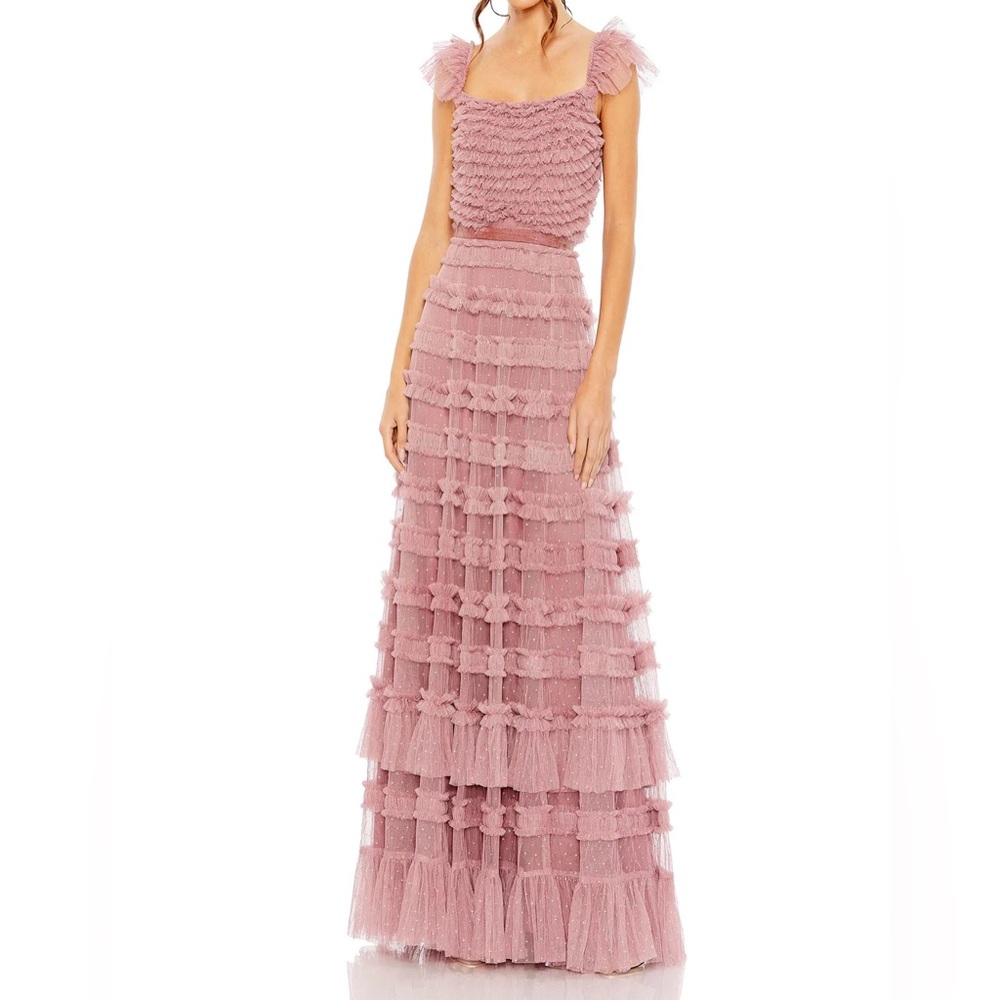Mac Duggal 8052 Ruffle Maxi Dress